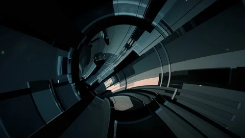 Sci Fi looping cosmic tunnel. Видео 124650225