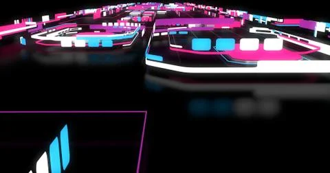 Sci-fi maze Stock Illustration