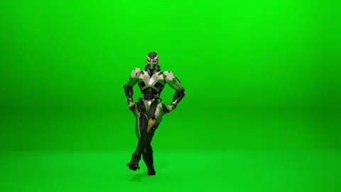 Sci-Fi Mech Costume Action Dance Stock Footage 321921256