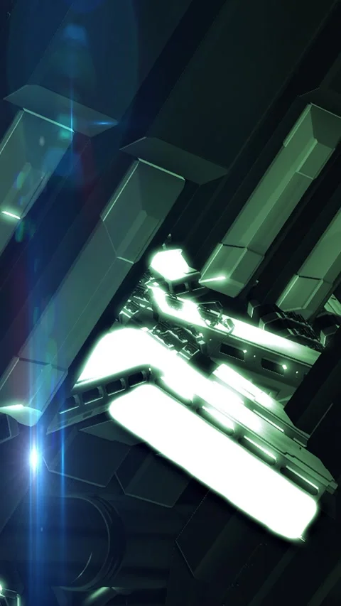Sci-fi mechanical abstract rotating structure animation Stock Footage 341875398