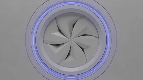 Sci-Fi Mechanical Iris Shutter Transition Alpha Stock Footage 323841643