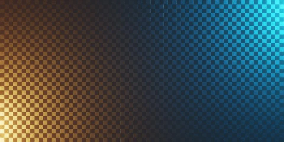 Sci-fi metal background with abstract texture illuminated in blue and orang.. Stock Illustration