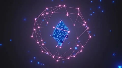 Sci-Fi Motion Background Loop, Plexus Particles Background Video Stock Footage 232386518