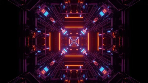 Sci fi motion graphics: square walls wit... | Stock Video | Pond5