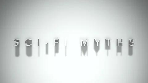 Sci fi myths 3D title animation with shadows on a white background Stock Footage 297905697