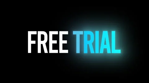 Sci-fi neon Free Trial title template 3 variants pack Stock-Footage 337270997