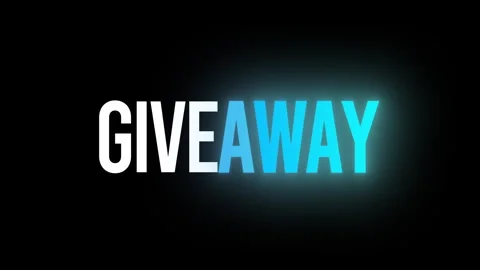 Sci-fi neon Giveaway title template 3 variants pack 動画素材 337271430
