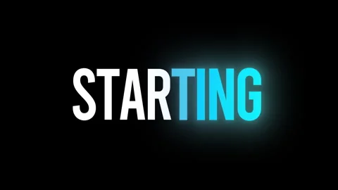 Sci-fi neon Starting title screen template Stock-Footage 337273291