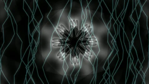 Sci-fi neural network flow: Glowing digital energy map connecting futuristi.. Stock Footage 336258655