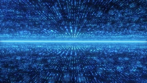 Sci fi or cyber grid  Lines and dots form information blocks of a hologram Stock Footage 252820936