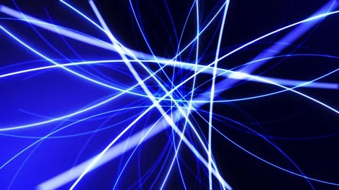 Sci-fi or cyber lines. Lines and dots form information stripes, large data Stock Footage 305168887