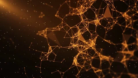 Sci-FI Orange Plexus Particle Background 스톡 동영상 83298559