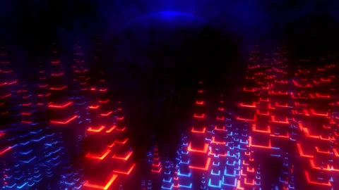 Sci-fi orb city rotating seamless loop 3d above Stock Footage 164006119