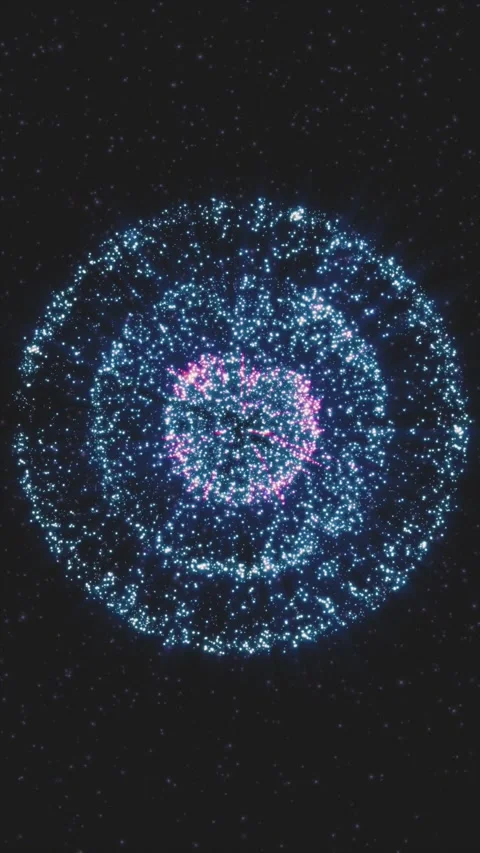 Sci-fi particle sphere core animation. Futuristic energy globe looping. Stock Footage 340005187