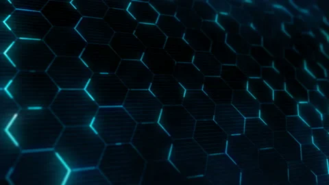 Sci-fi pattern with hexagons. 動画素材 132134035