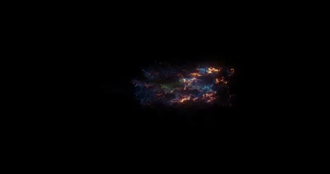 Sci-Fi Plasma Energy Laser Beam Projectile Against Black Vídeo Stock 332263447