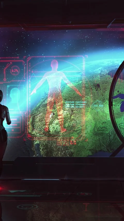 The sci-fi plot is an alien introducing a virus to the earth, 3D render Vídeos de archivo 256059478