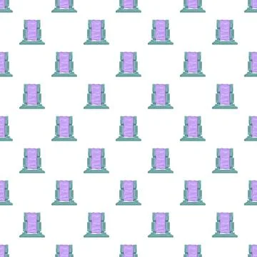 Sci fi portal gateway repeating seamless pattern Stock Illustration