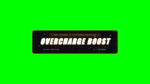 Sci-Fi Powerup Buff Collection Icon on Green Screen Stock Footage 345215990