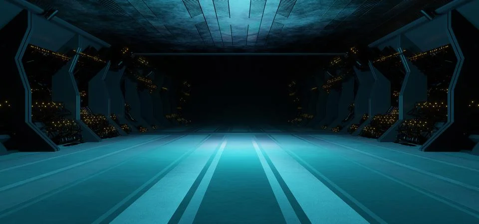 Sci-Fi Quantum Physics Laboratory Cutting Edge Light Grey Colors Background A Stock Illustration