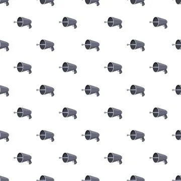 Sci fi ray blaster gun seamless cartoon pattern Stock Illustration