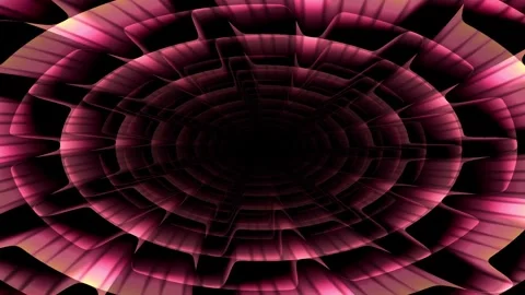 Sci-fi Red Corridor Fly Through Tunnel Loop Stock Footage 243257669