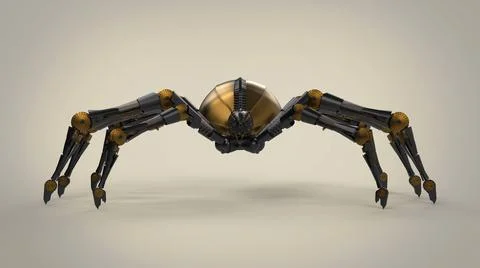 Sci-fi robo spider 3d image Stock Illustration