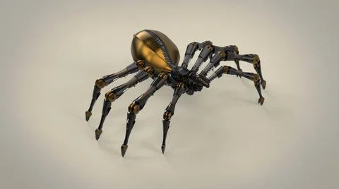 Sci-fi robo spider 3d image Stock Illustration
