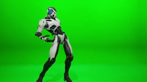Sci-Fi Robot Dynamic Action Dance Stock Footage 321942897
