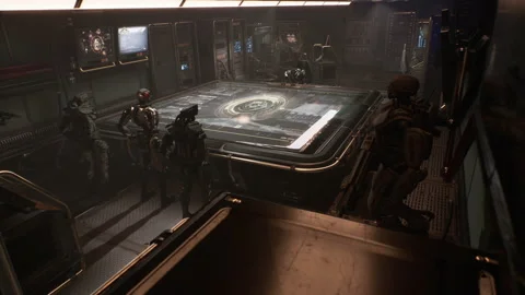 Sci-fi robot leader talking sad and angry 01 Stock Footage 163669627