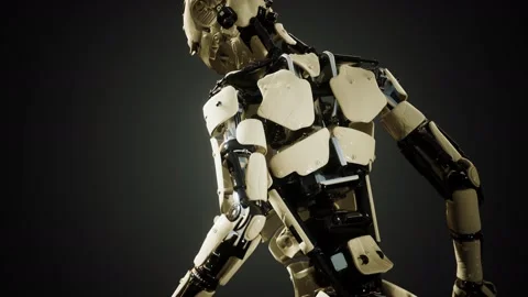 Sci-fi robot woman animation in the digital world of the future Видео 169744591