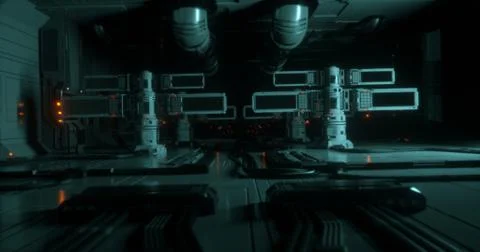 Sci-fi room Stock Illustration