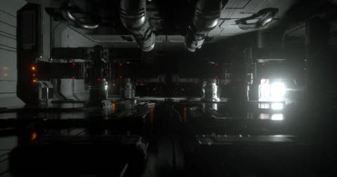 Sci-fi room Stock Illustration