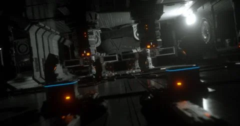 Sci-fi room Stock Illustration