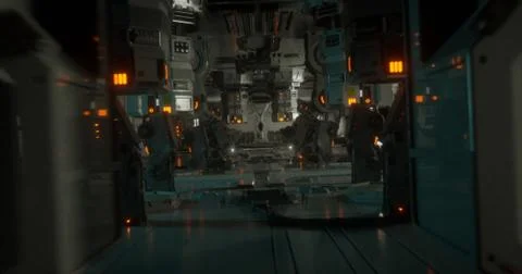 Sci-fi room Stock Illustration