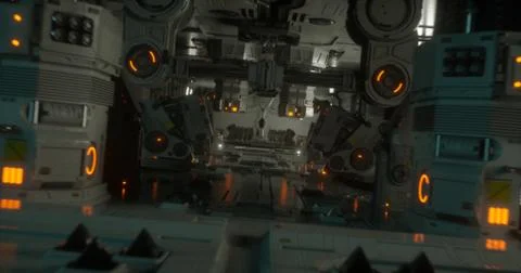 Sci-fi room Stock Illustration