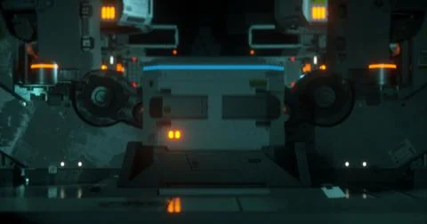 Sci-fi room Stock Illustration