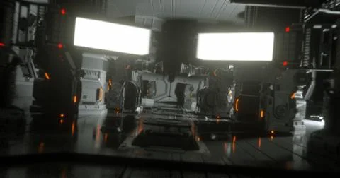 Sci-fi room Stock Illustration