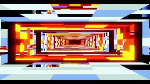 Sci-Fi room tunnel VJ loop travel backgr... | Stock Video | Pond5