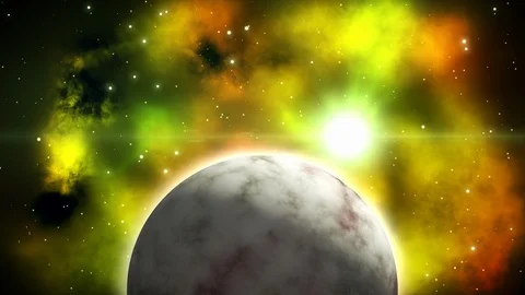 Sci-fi rotating planet. Loop. Stock Footage 92354139