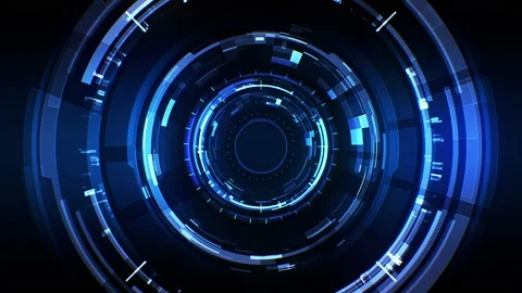 Sci-fi round hud element for technology background. Stock Footage 136491471