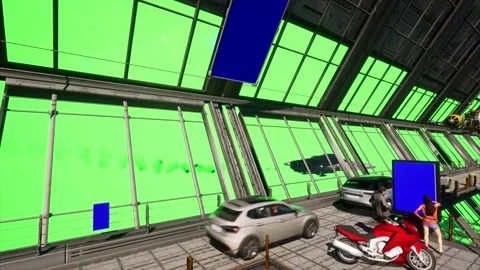 Sci-Fi Scenes Mock Up, 3D Models Animation 1 Stock Footage 226753580