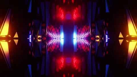 Sci fi screen intro VJ loop neon show animation background0000-0300 Stock Footage 337465884