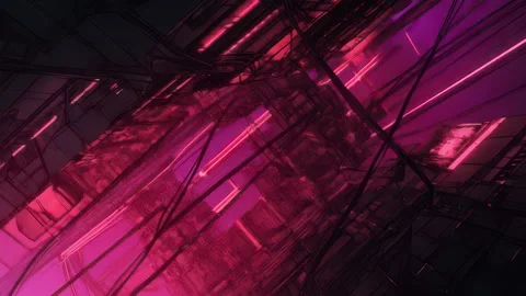 Sci-fi screen system with data pulses and transitions Video stock 309538380