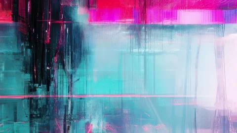 Sci-fi screen system with neon flickers and lines Video stock 309543632