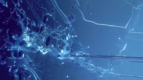 Sci-fi screen system with neon flickers and lines Stock Footage 309609478