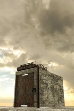 Sci-fi self storage Stock Illustration