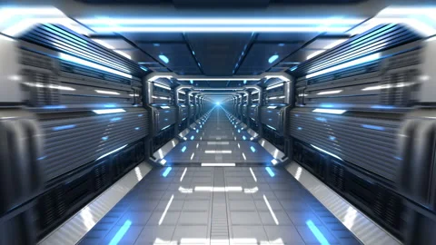 Sci Fi silver Background loop in 3D Stock Footage 235651339