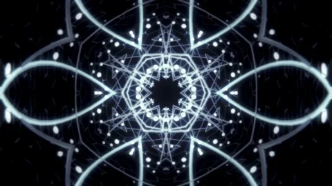 Sci-Fi Silver Kaleido Core – Abstract Geometry Slow Loop | 4K Seamless Stock Footage 321983612