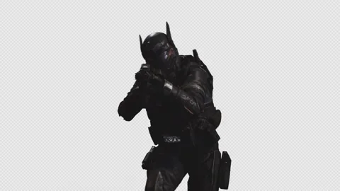 Sci-Fi Soldier Walk Forward with Alpha Channel background 03 Stock Footage 218433509